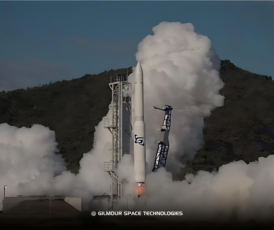Eris Test Flight 1 being launched from Bowen Orbital Spaceport in Nort Queenland. This moment marked the First launch attempt of an Aussie made rocket.