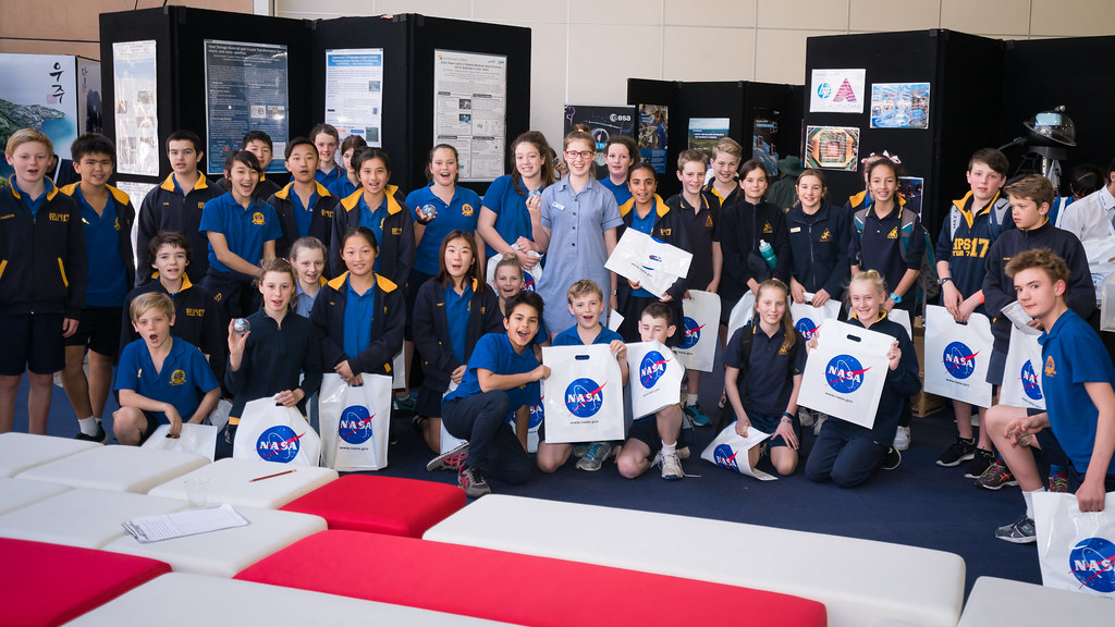 A group of students at IAC 2017 in Adelaide, Australia