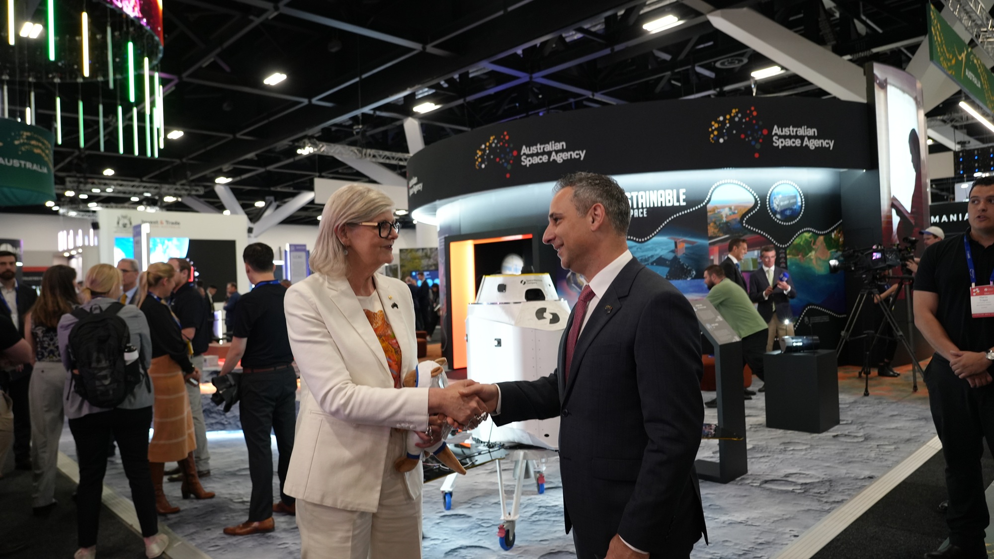 The Governor-General of the Commonwealth of Australia is Her Excellency the Honourable Ms Sam Mostyn AC along with Head of the Australian Space Agency Enrico Palermo