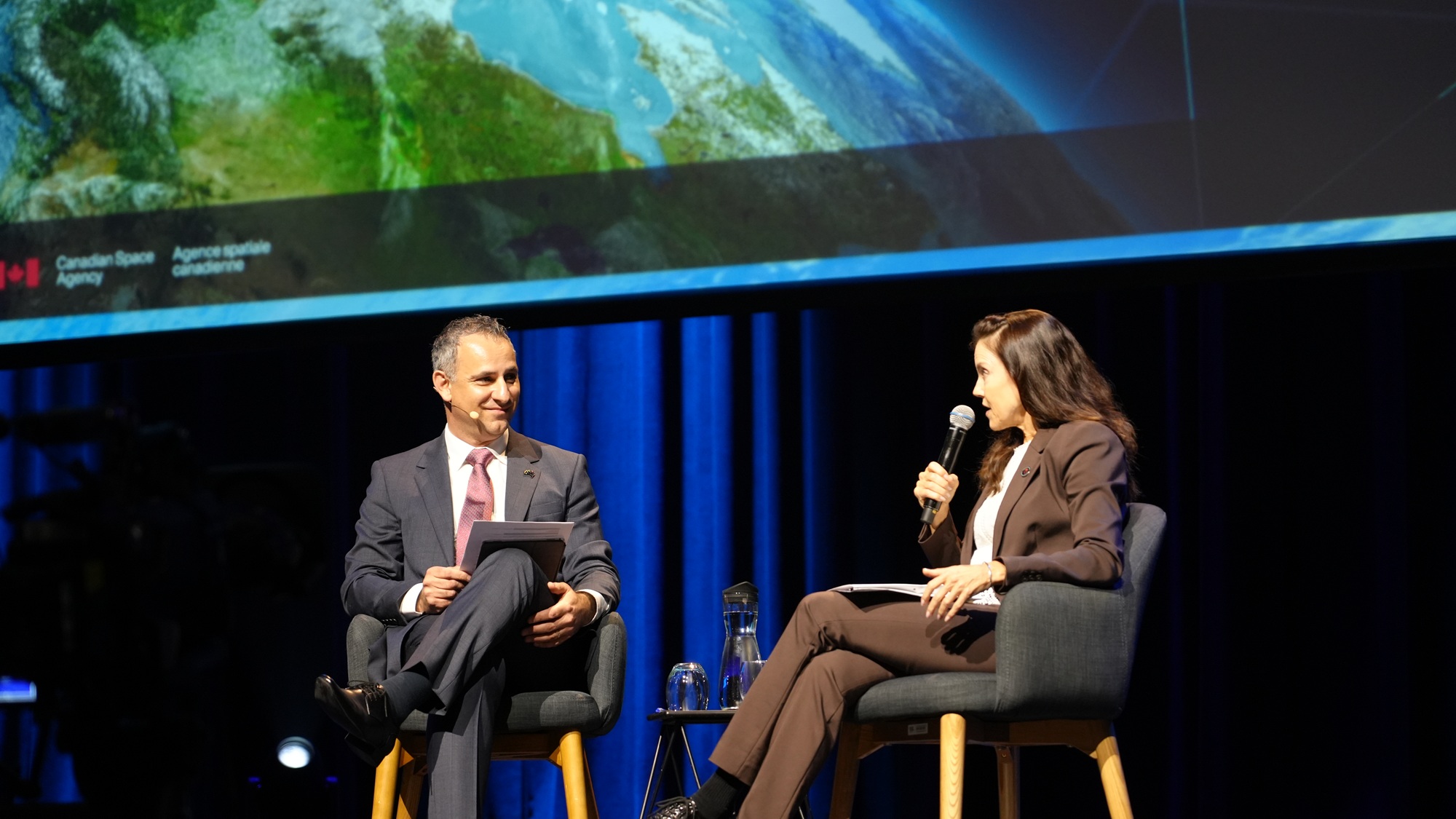 Head of the Australian Space Agency Enrico Palermo with Lisa Cambell, President of the Canadian Space Agency