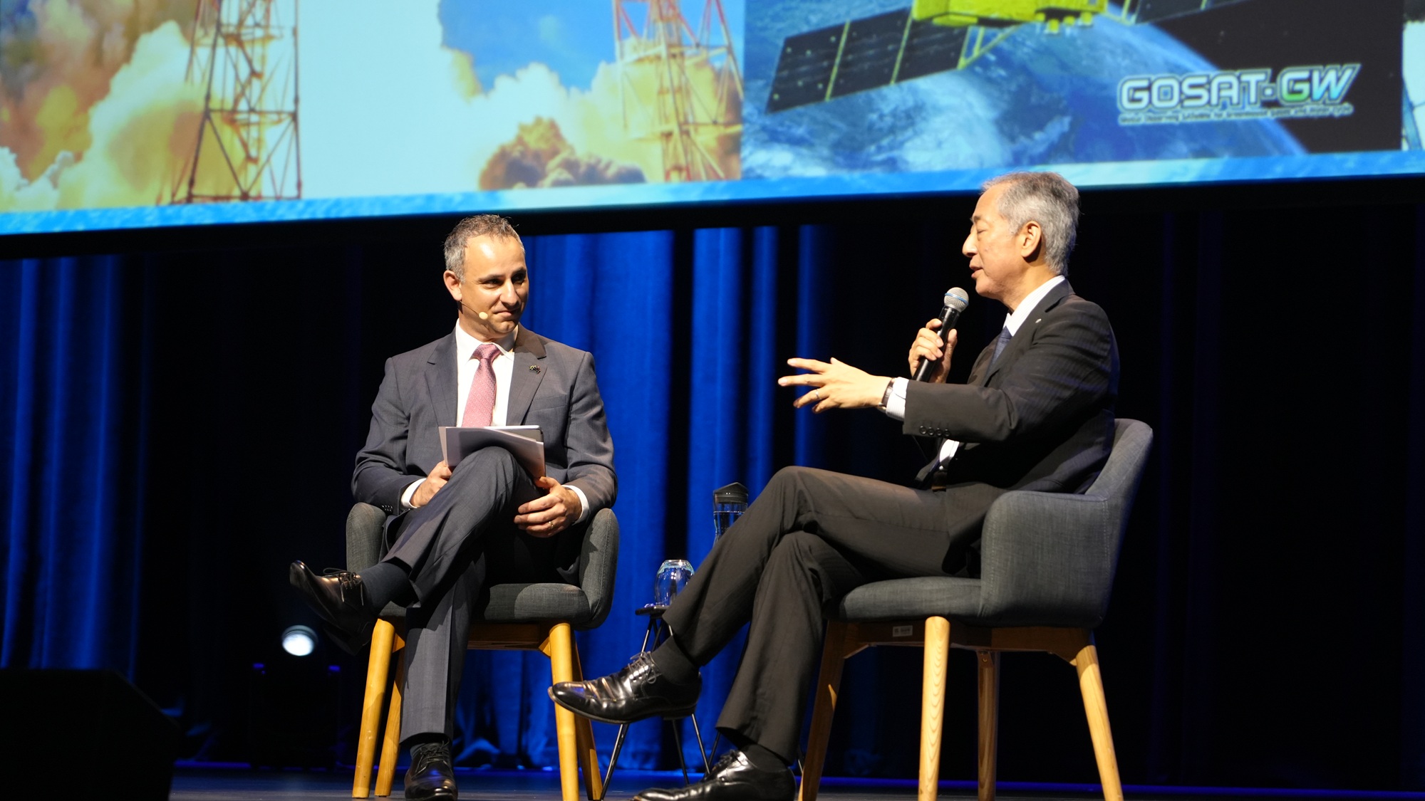 Enrico Palermo with President, of the Japan Aerospace Exploration Agency (JAXA) is Dr. Hiroshi Yamakawa