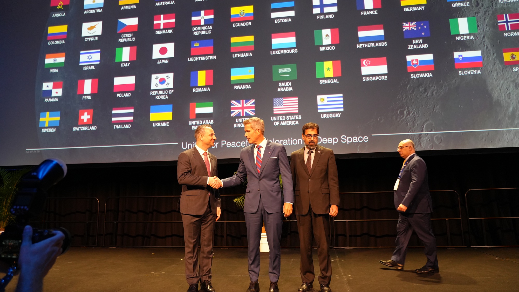 Enrico Palermo with Sean Duffy, NASA's acting administrator.
