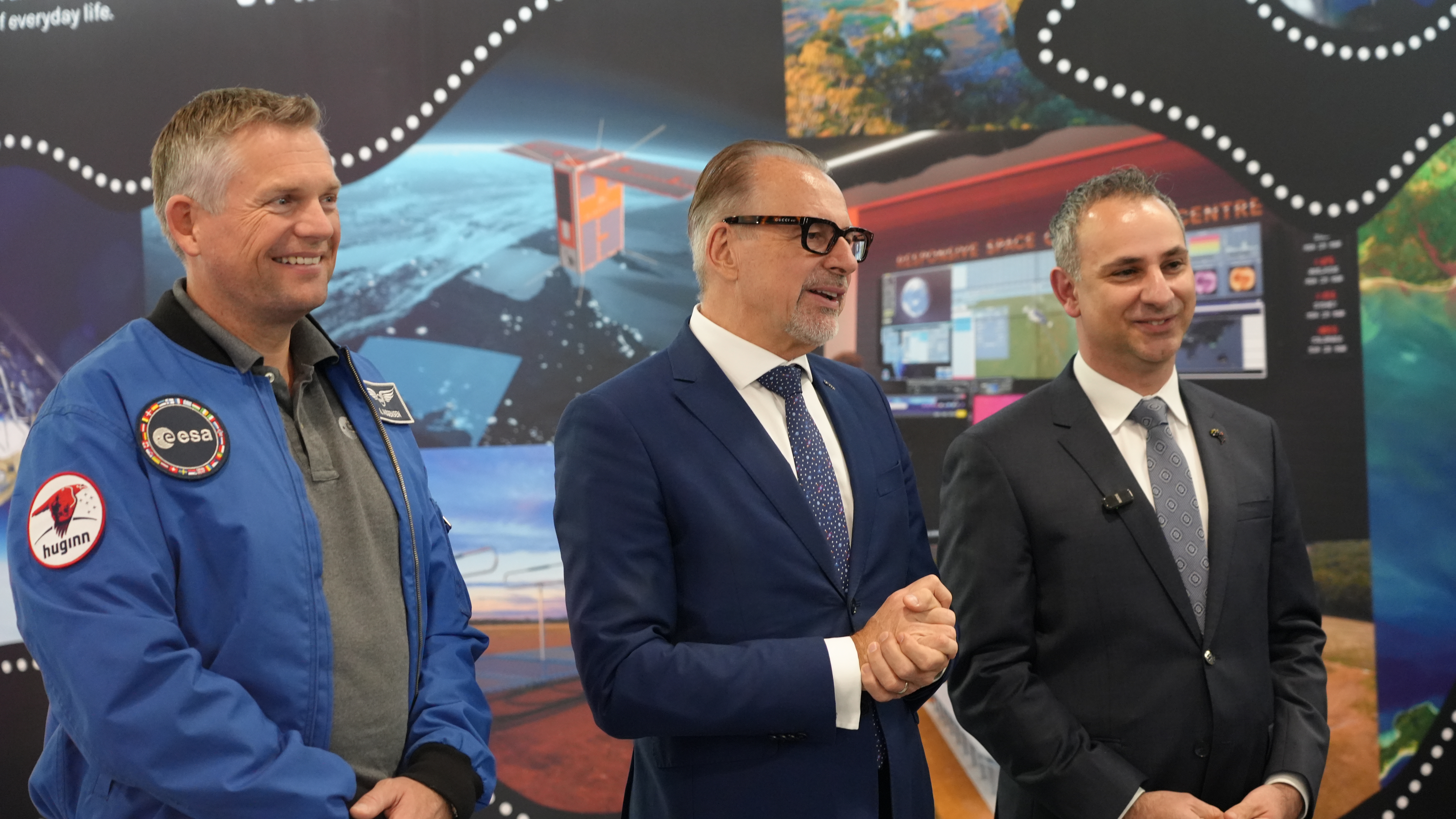 Head of the Australian Space Agency Enrico Palermo along with Josef Aschbacher, Director General of the European Space Agency.