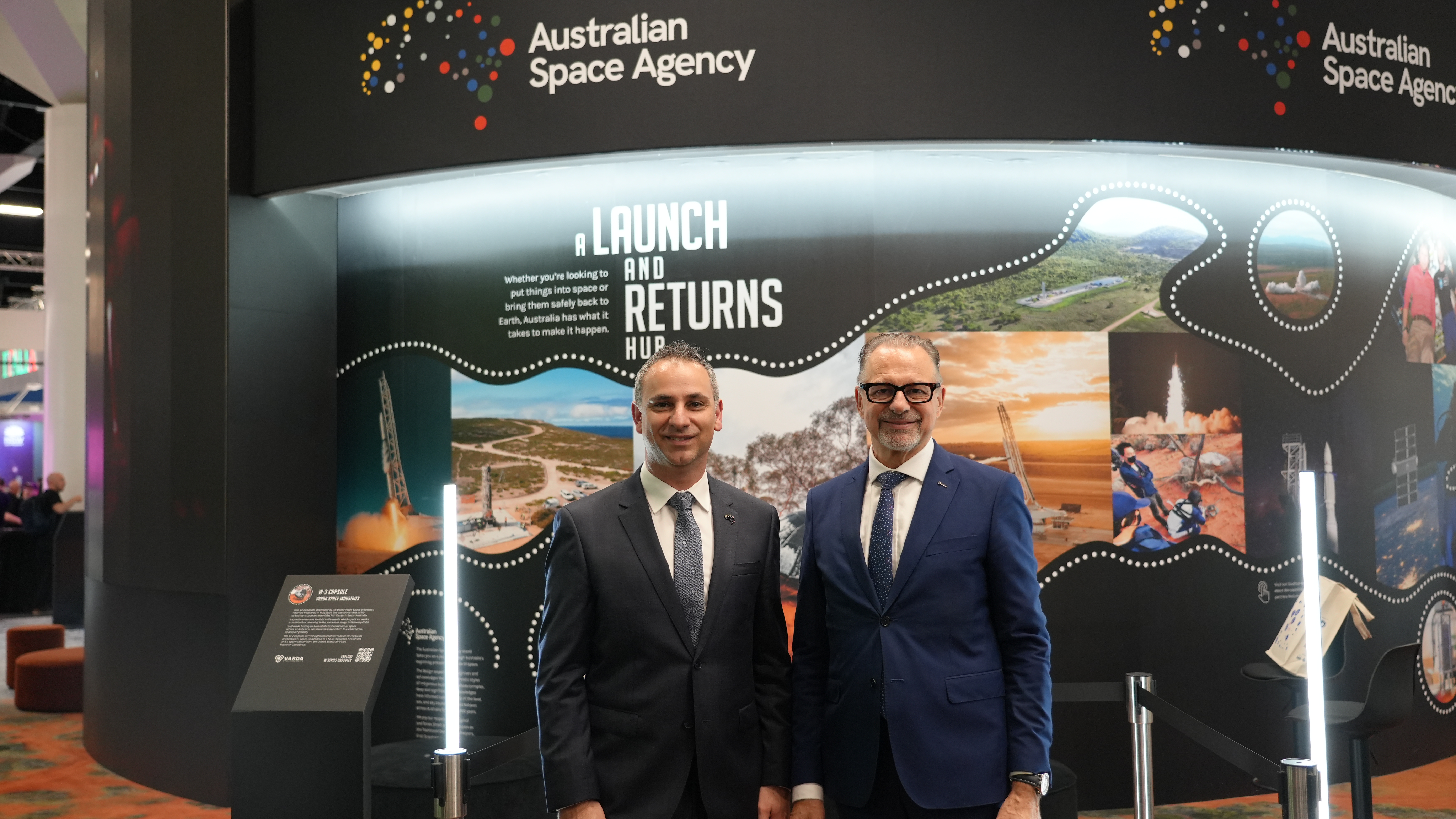 Head of the Australian Space Agency Enrico Palermo along with Josef Aschbacher, Director General of the European Space Agency.