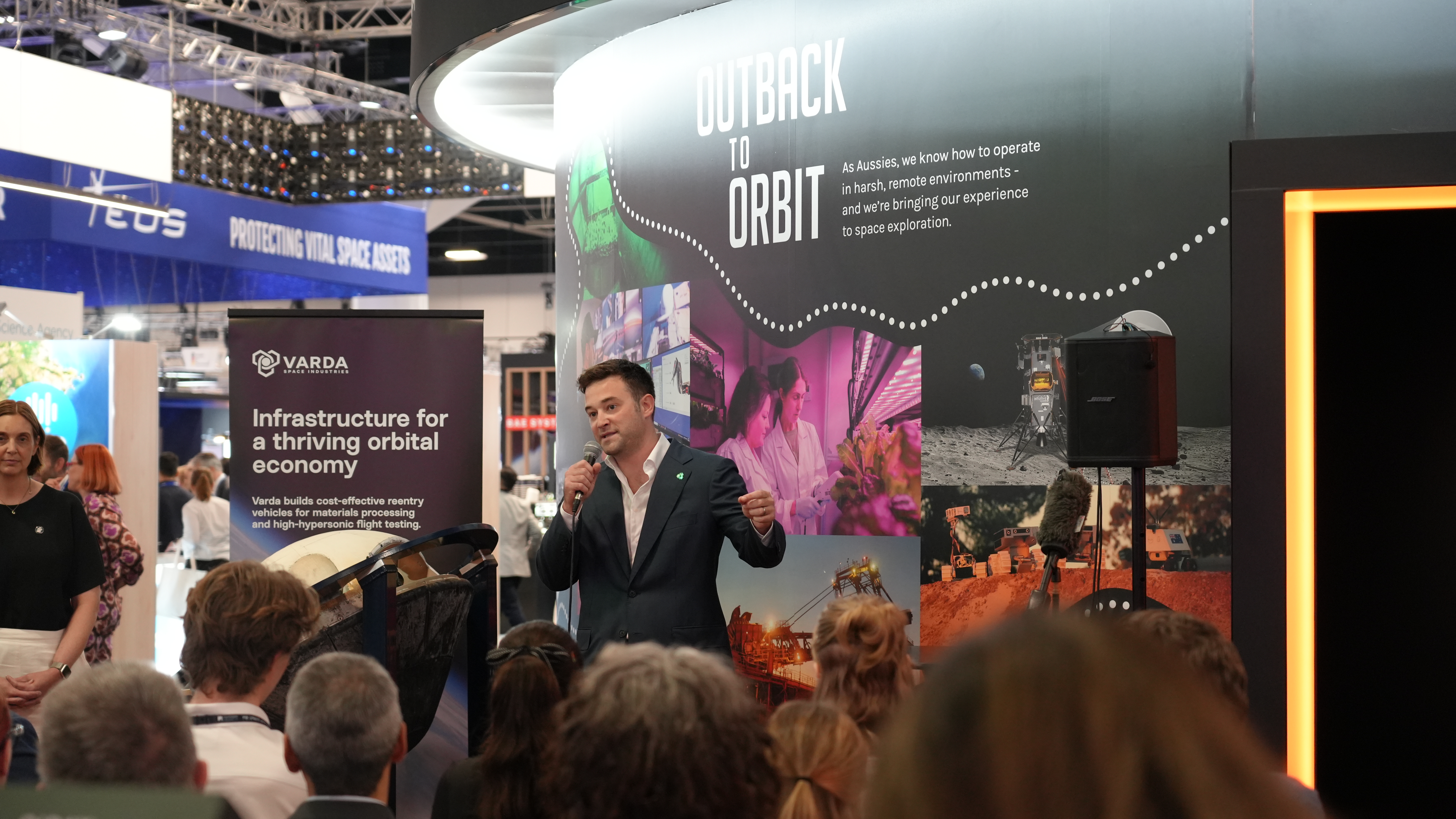 A person speaking at an event