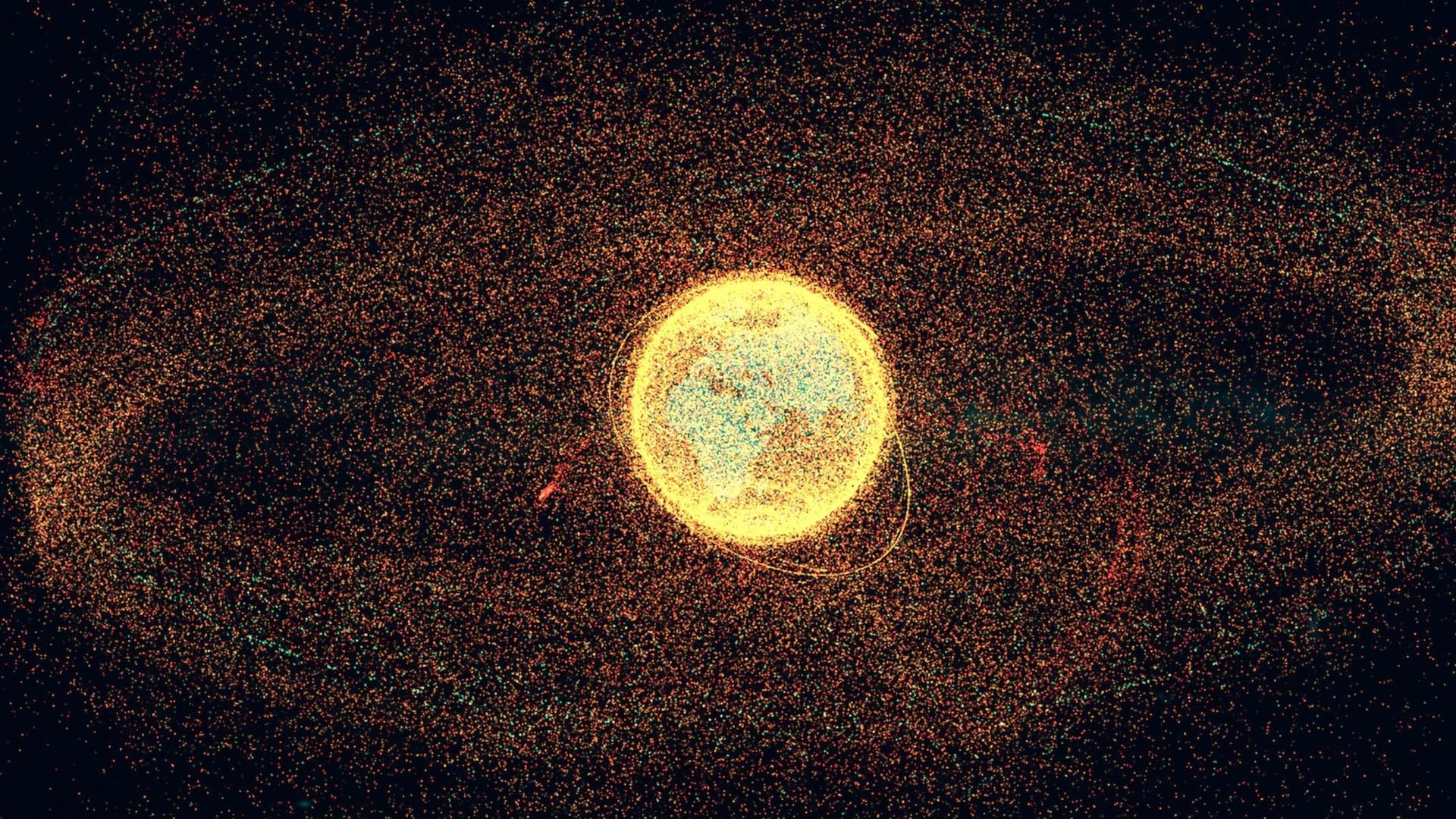 illustration of space debris. Credit European Space Agency