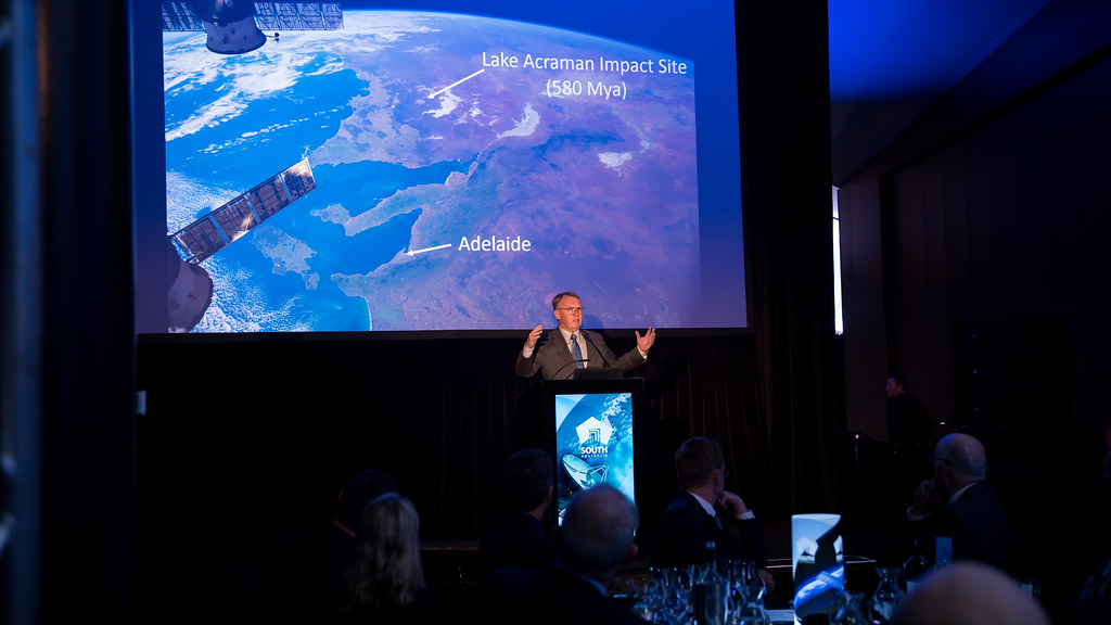 Astronaut Andy Thomas speaking at IAC 2017