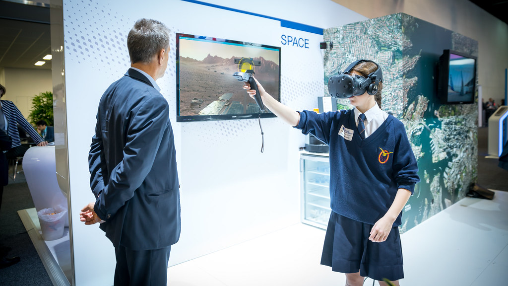 A student trialling space technology