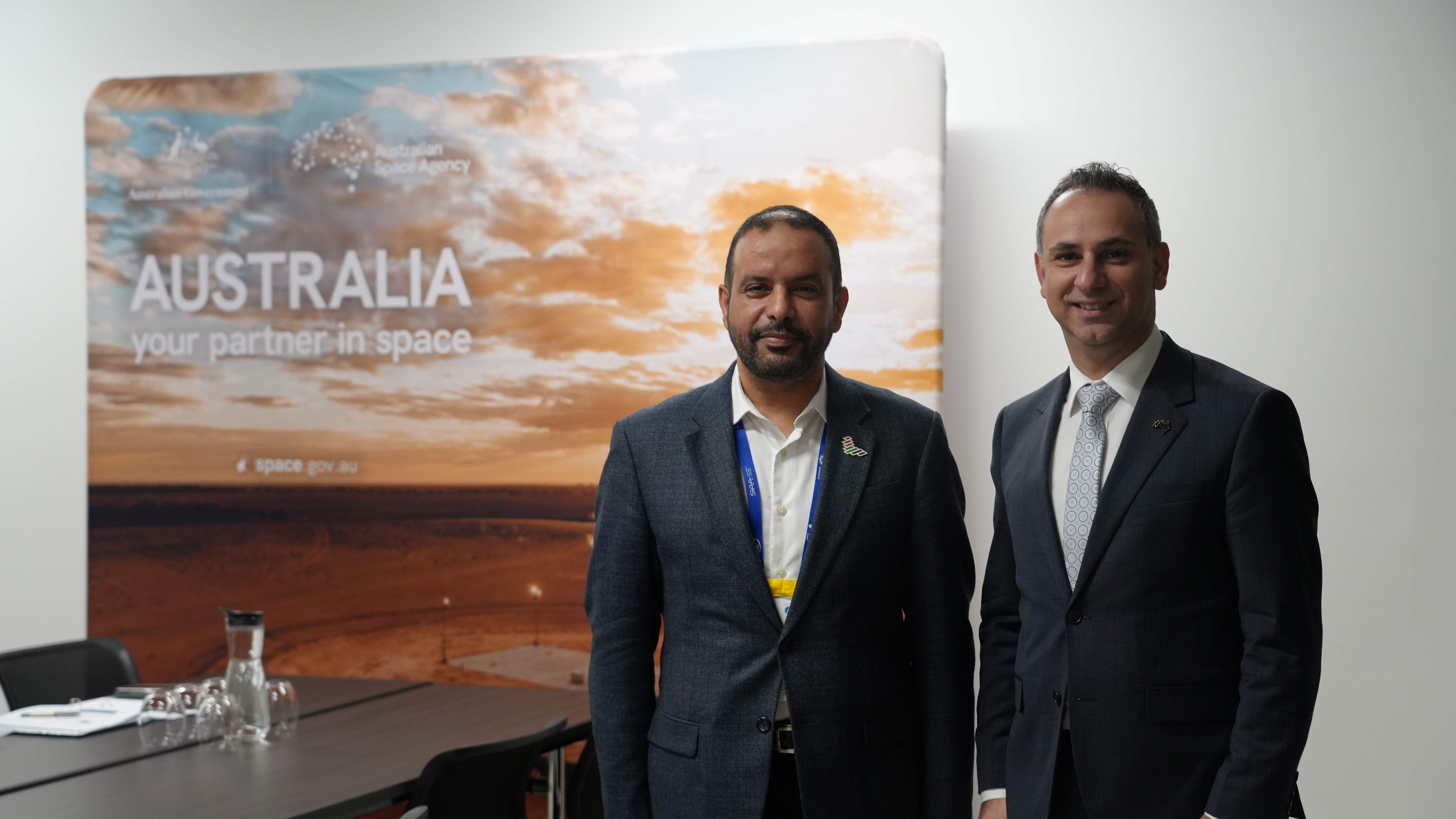 Head of the Australian Space Agency Enrico Palermo along with members from a UAE delegation.