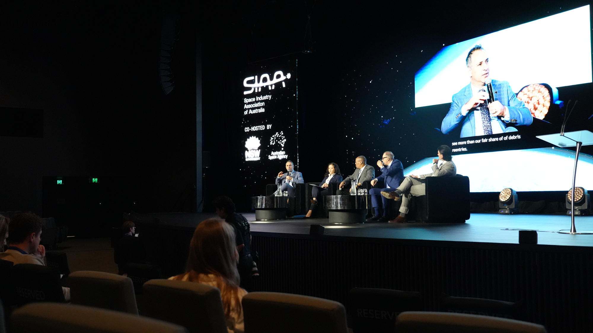 Head of the Australian Space Agency Enrico Palermo at a Plenary session