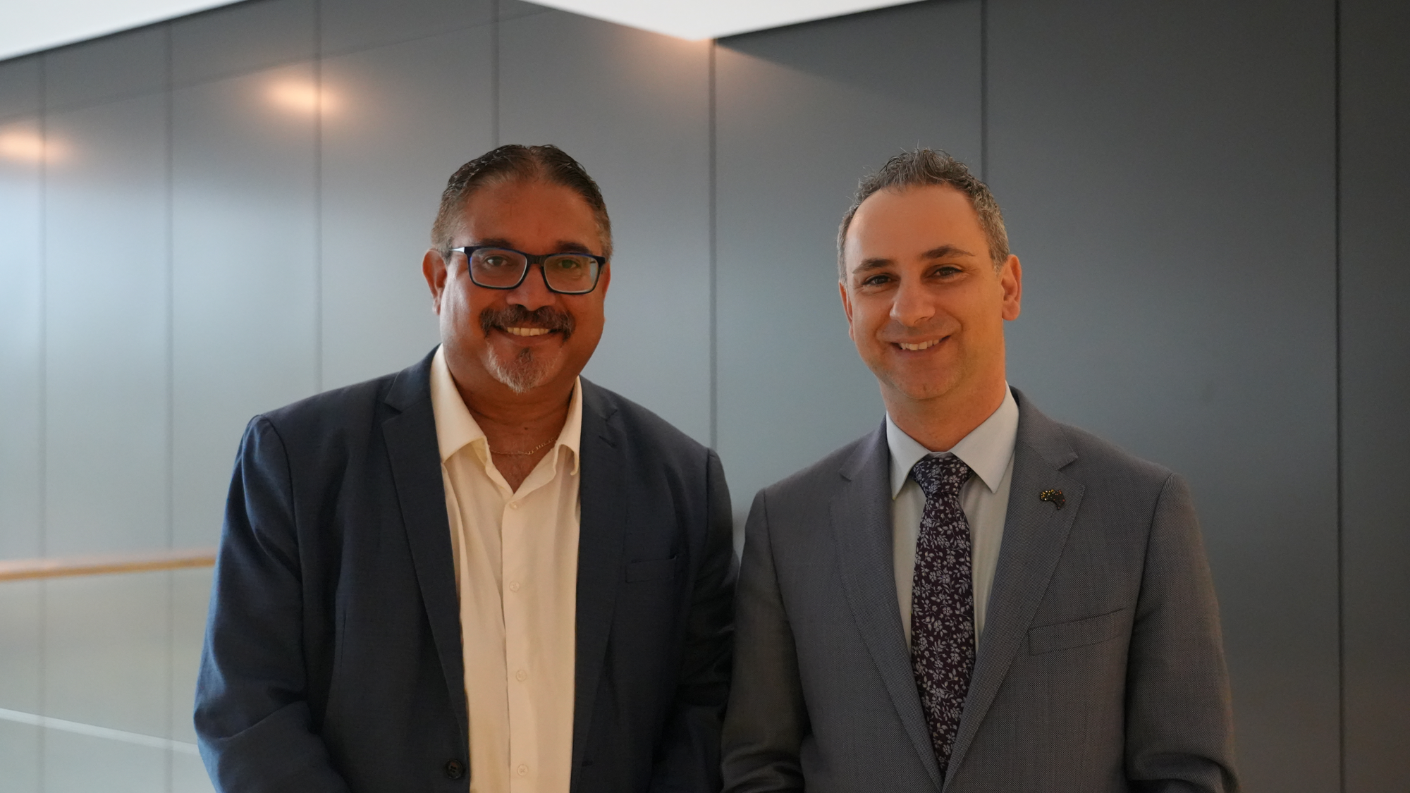 Head of the Australian Space Agency Enrico Palermo along with Professor Reuben Bolt 
