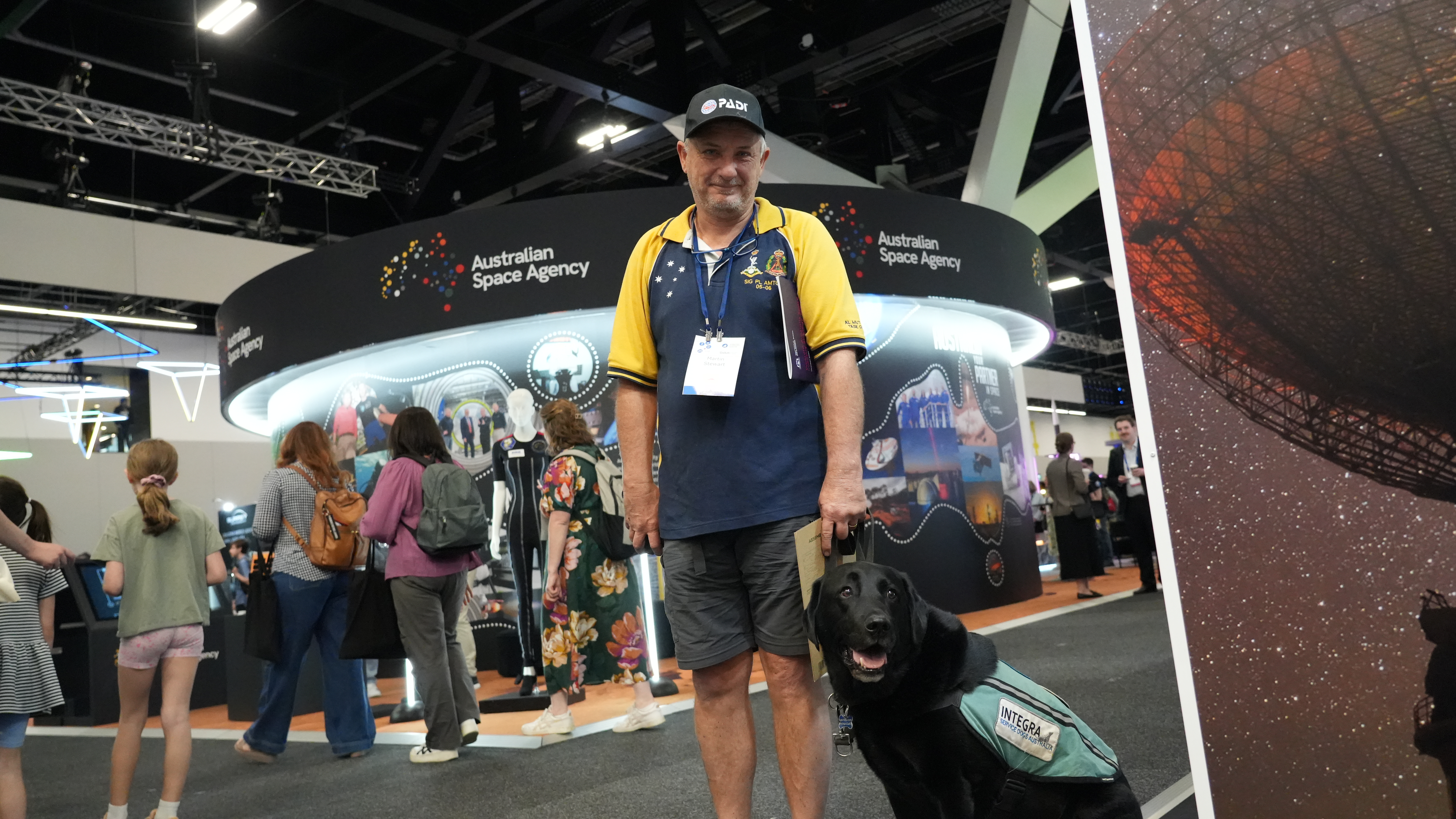 A person with their guide dog