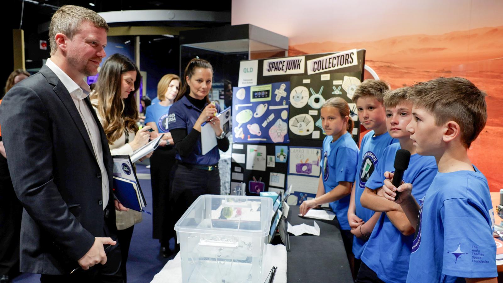 A group of students at the National Finals for the Andy Thomas Space Foundation’s Kids in Space program.