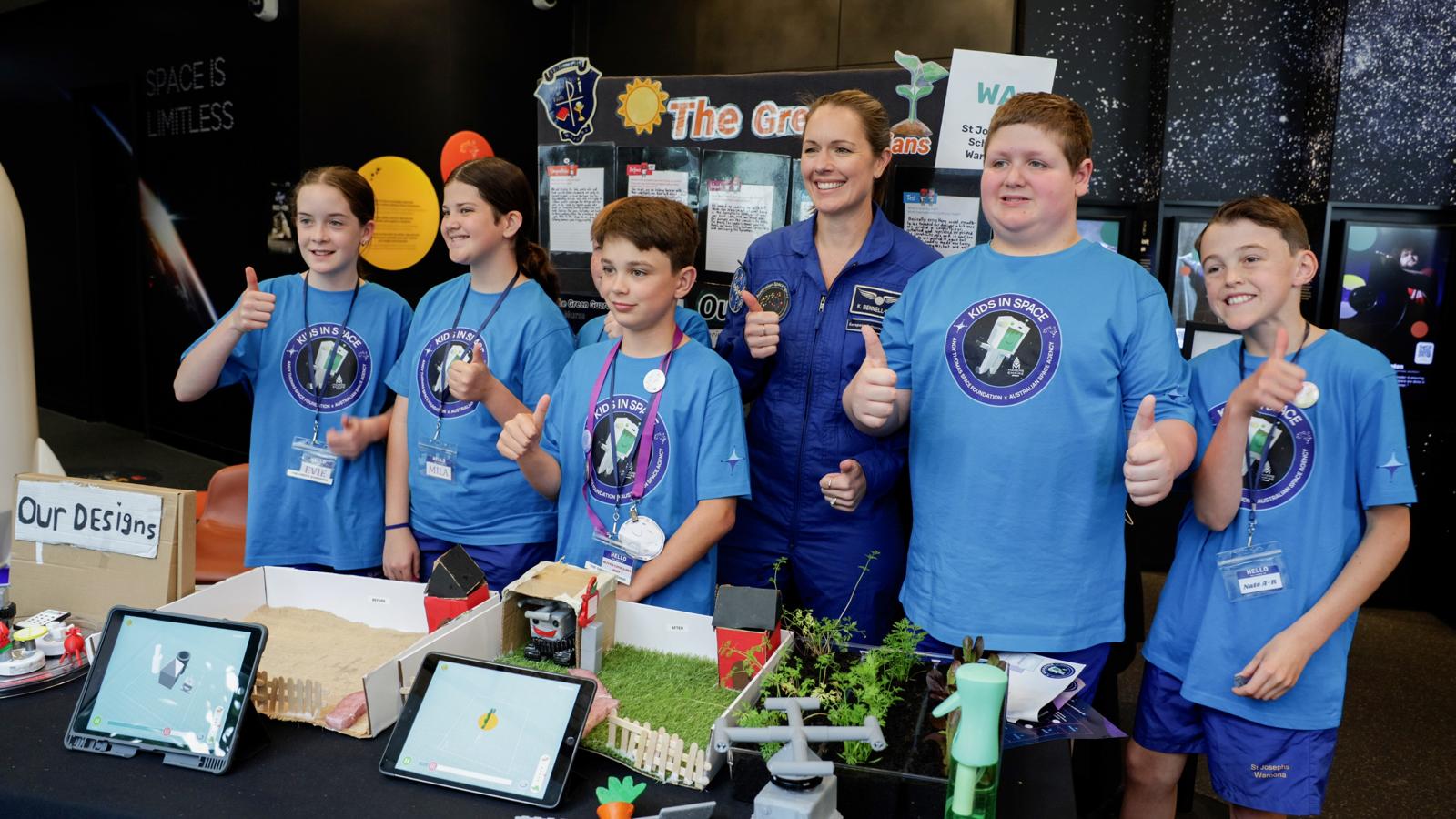 A group of student at the National Finals for the Andy Thomas Space Foundation’s Kids in Space program.