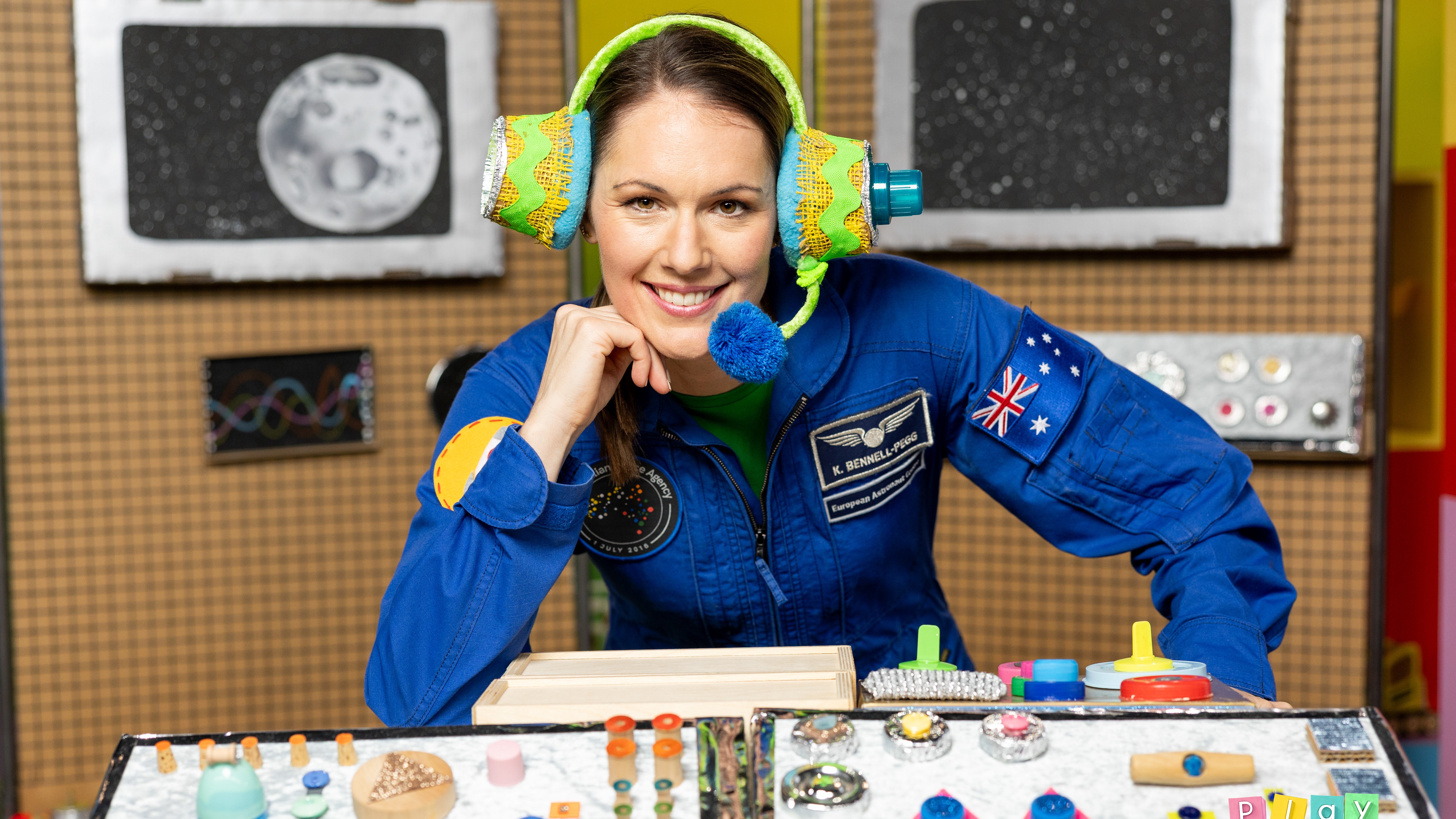 Aussie astronaut, Katherine Bennell-Pegg, on Australia's iconic and beloved children's television show, Play School. 