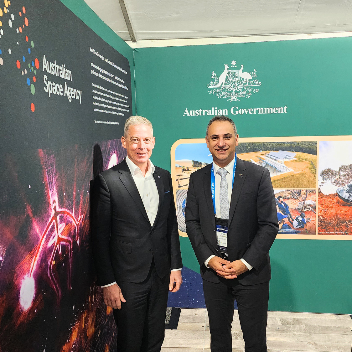 Head of the Australian Space Agency Enrico Palermo with Kevin Coggins is the Deputy Associate Administrator for NASA's SCaN (Space Communications and Navigation) Program