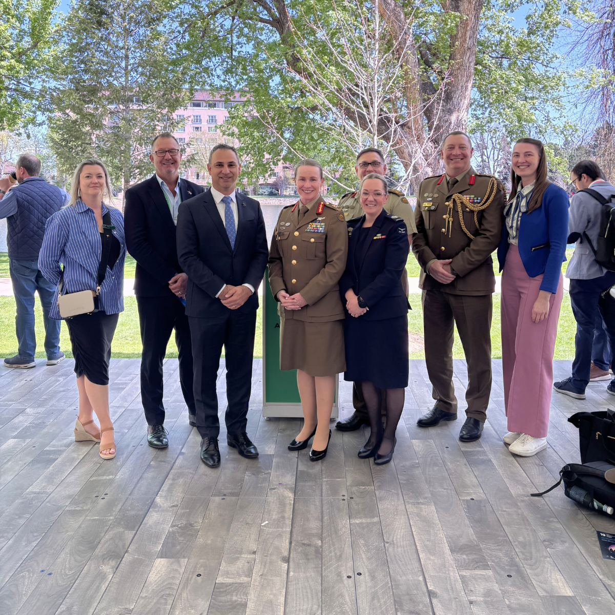 Head of the Australian Space Agency Enrico Palermo with Lieutenant General Susan Coyle