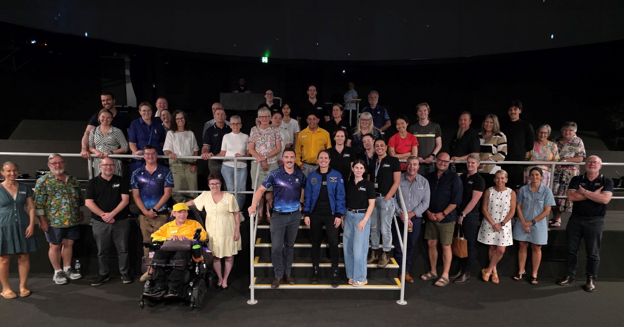 Australian astronaut Katherine Bennell-Pegg with Charlesville Cosmos Centre