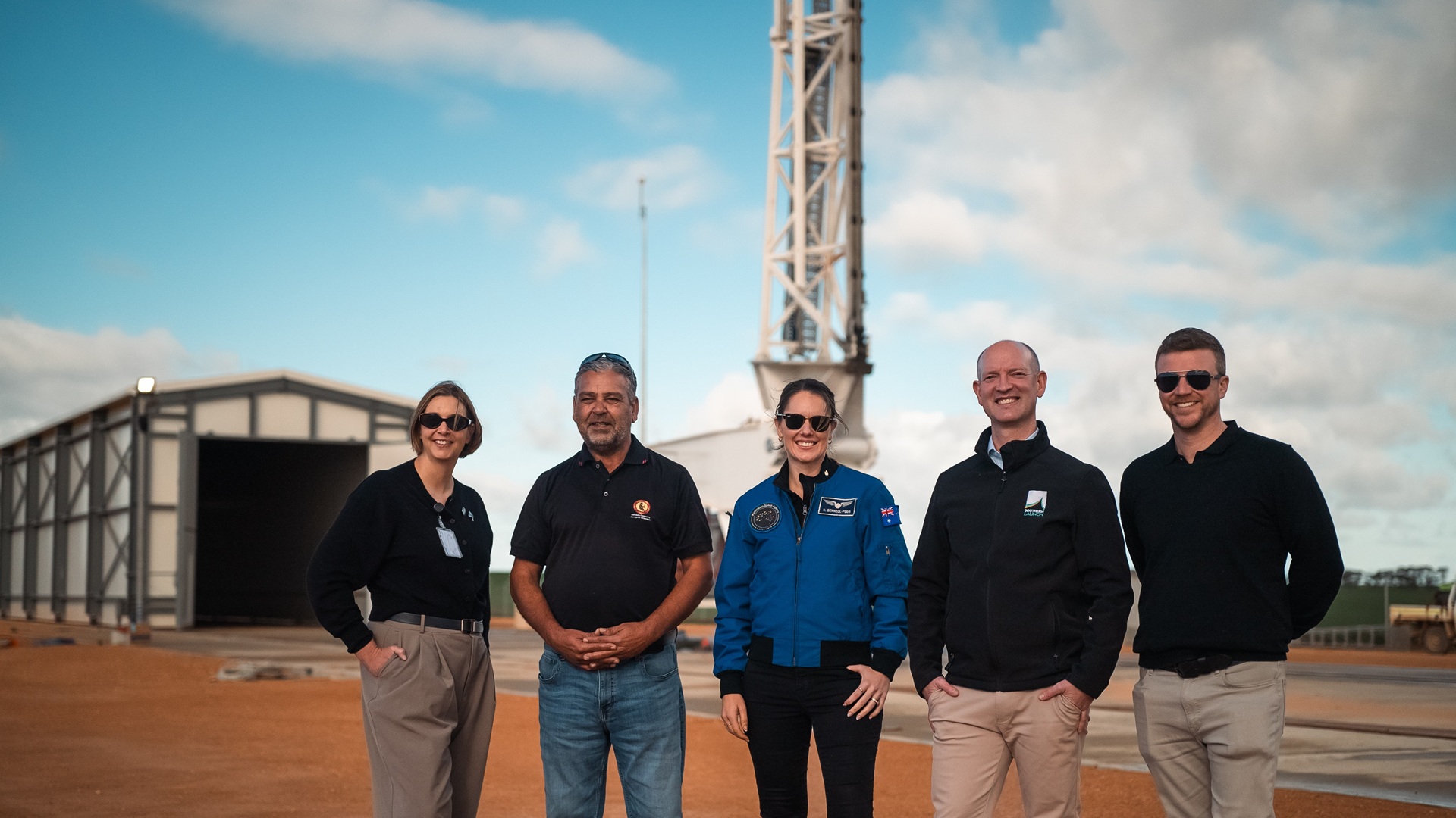 Australian astronaut Katherine Bennell-Pegg along at Southern Launch's facility  in regional South Australia.  Credit: Jaimie Wearne