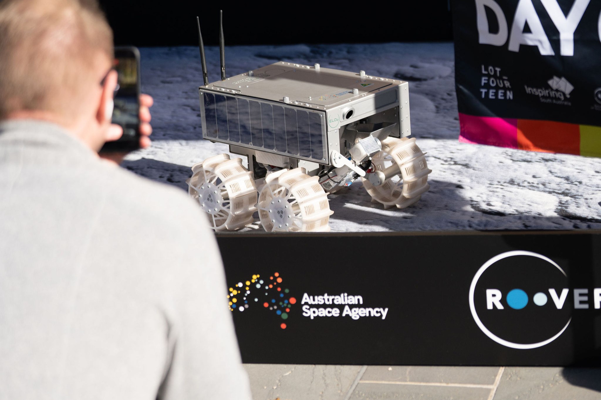 Space enthusiasts at Space Day Out 2026 at a Roo-ver activity