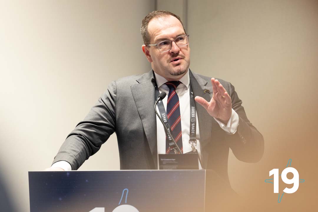Christopher De Luis — General Manager, National Space Security Office speaking at the 19th Australian Space Forum