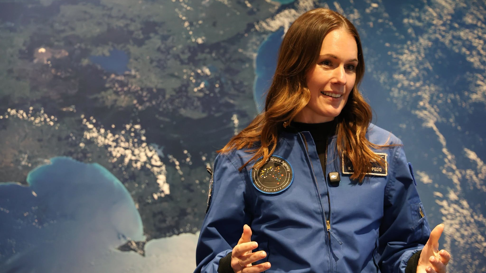 Australian astronaut Katherine Bennell-Pegg at Space Place, Carter Observatory in Wellington