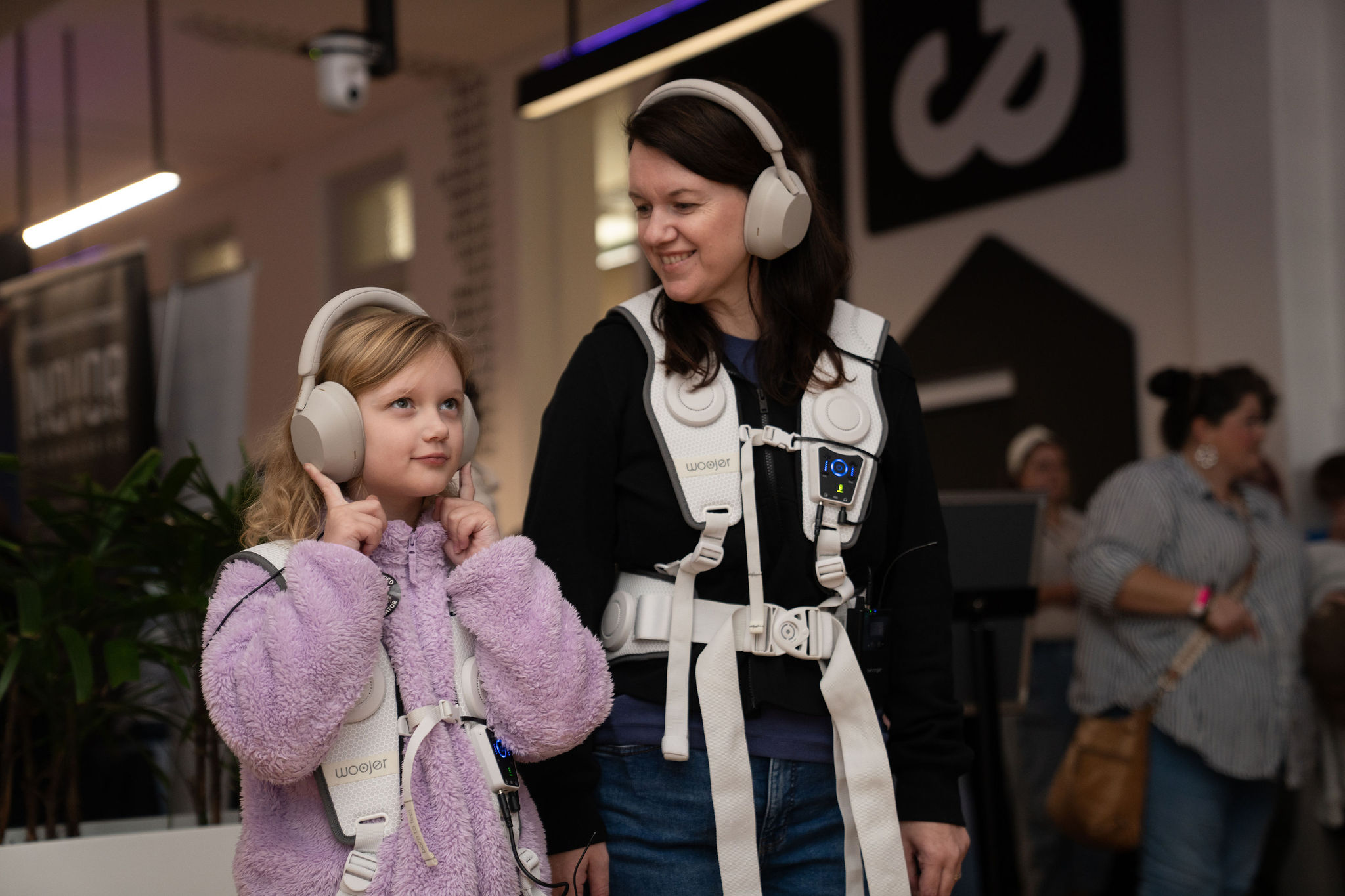Space enthusiasts at Space Day Out 2026 at an interactive experience by Southern Launch, a local space company