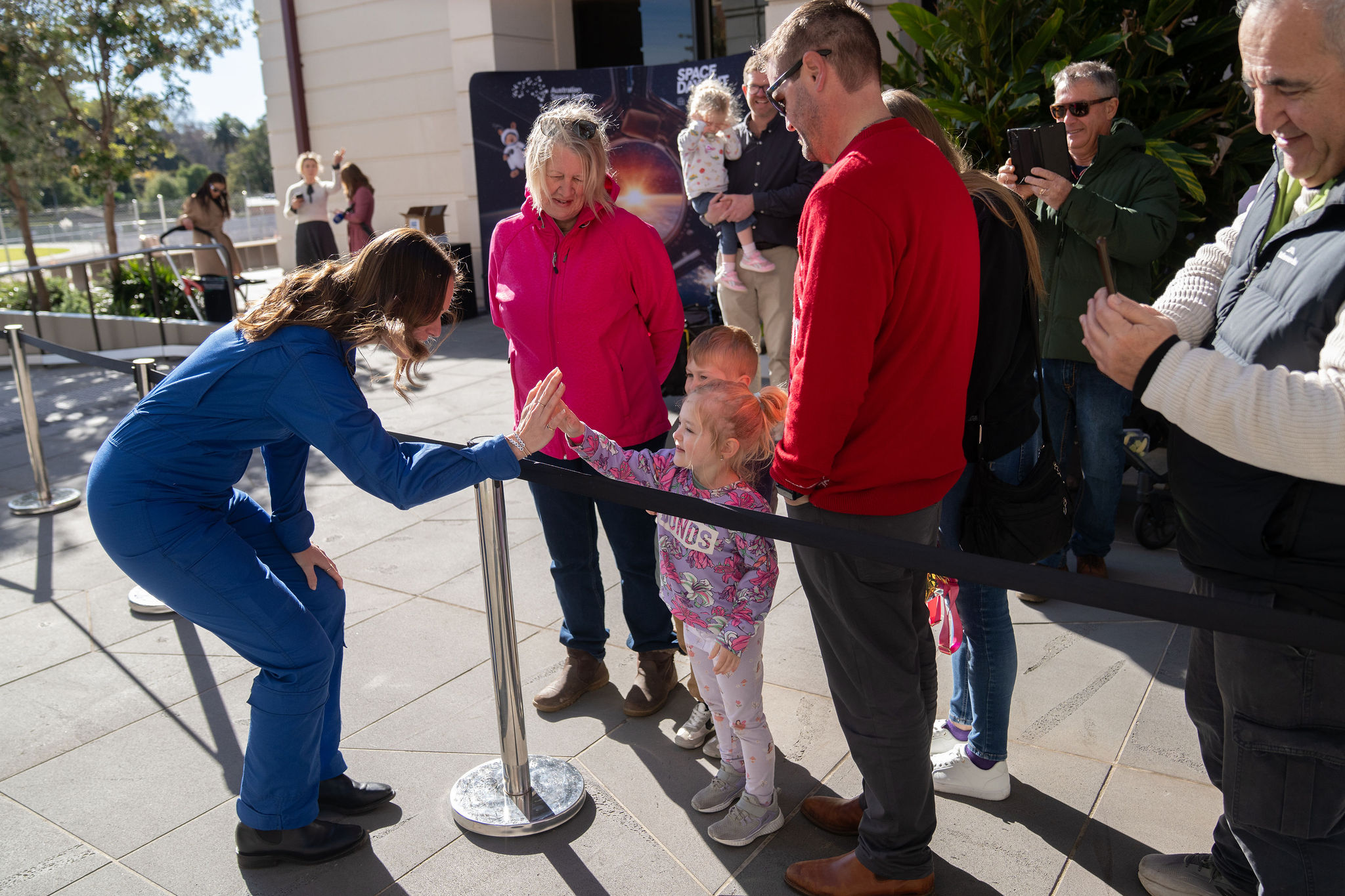 Space enthusiasts at Space Day Out 2026 with Aussie astronaut Katherine Bennell-Pegg 