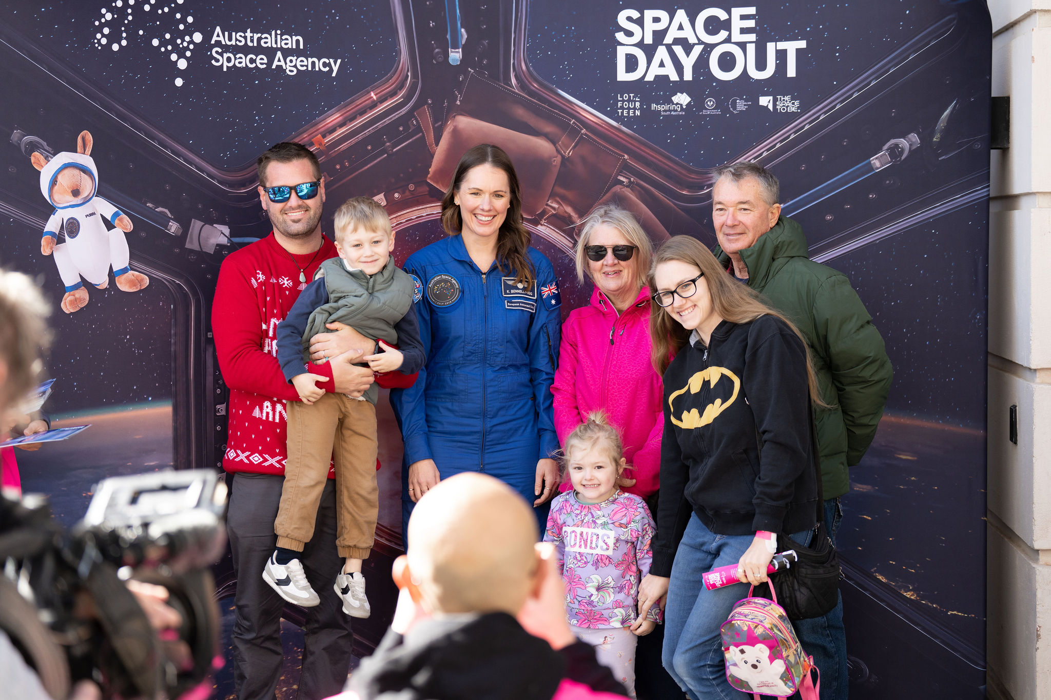 Space enthusiasts at Space Day Out 2026 with Aussie astronaut Katherine Bennell-Pegg 