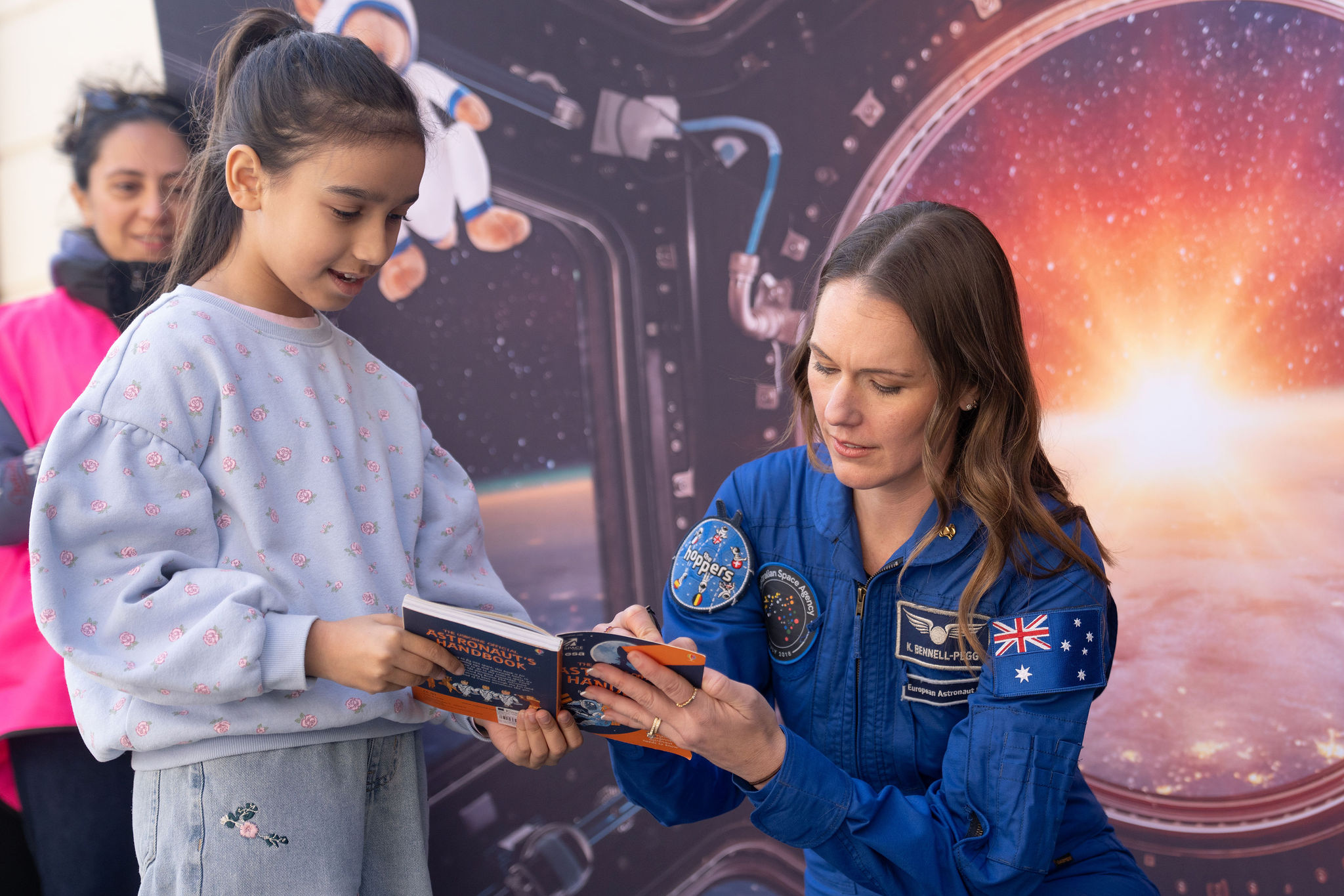 Space enthusiasts at Space Day Out 2026 with Aussie astronaut Katherine Bennell-Pegg 