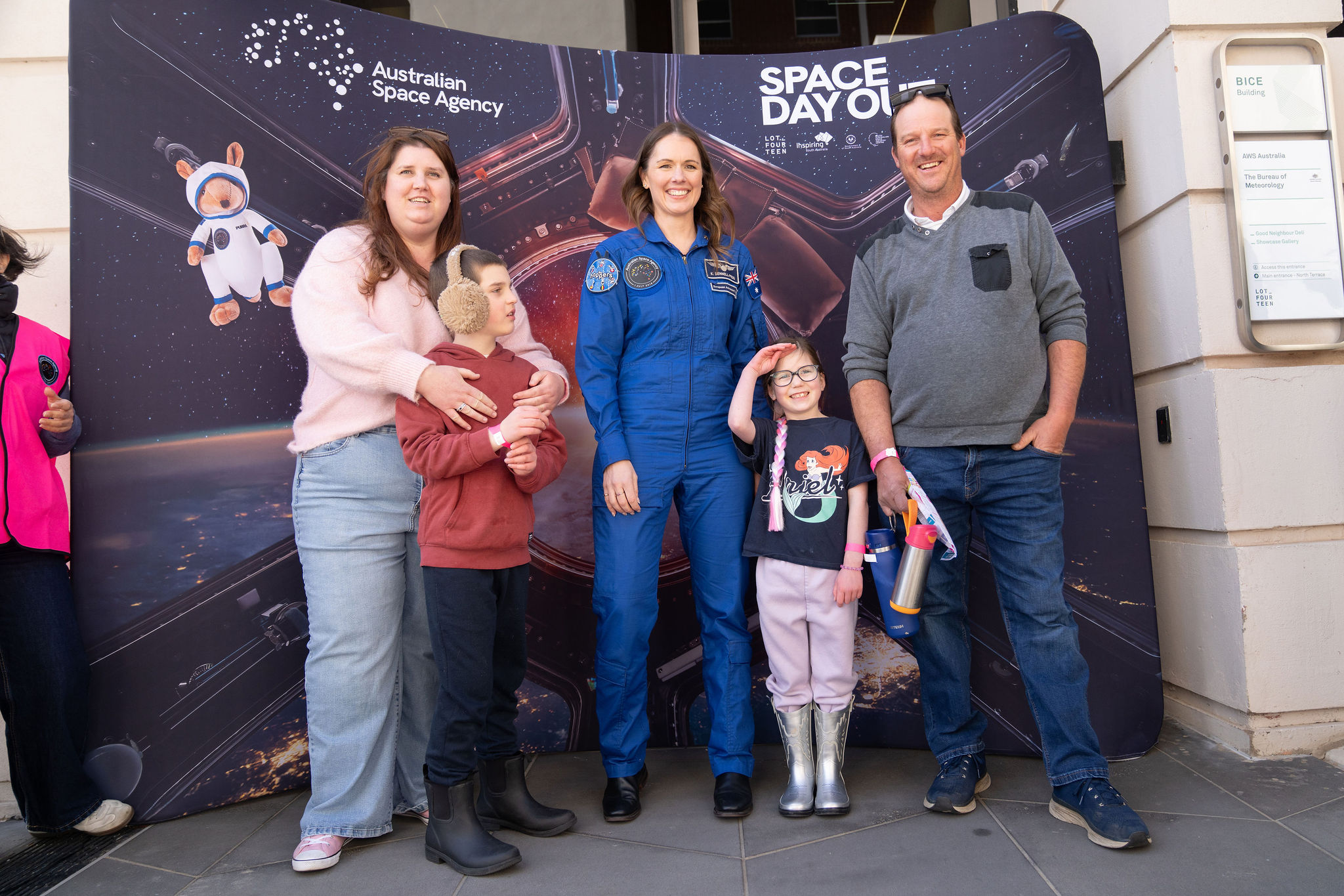 Space enthusiasts at Space Day Out 2026 with Aussie astronaut Katherine Bennell-Pegg 