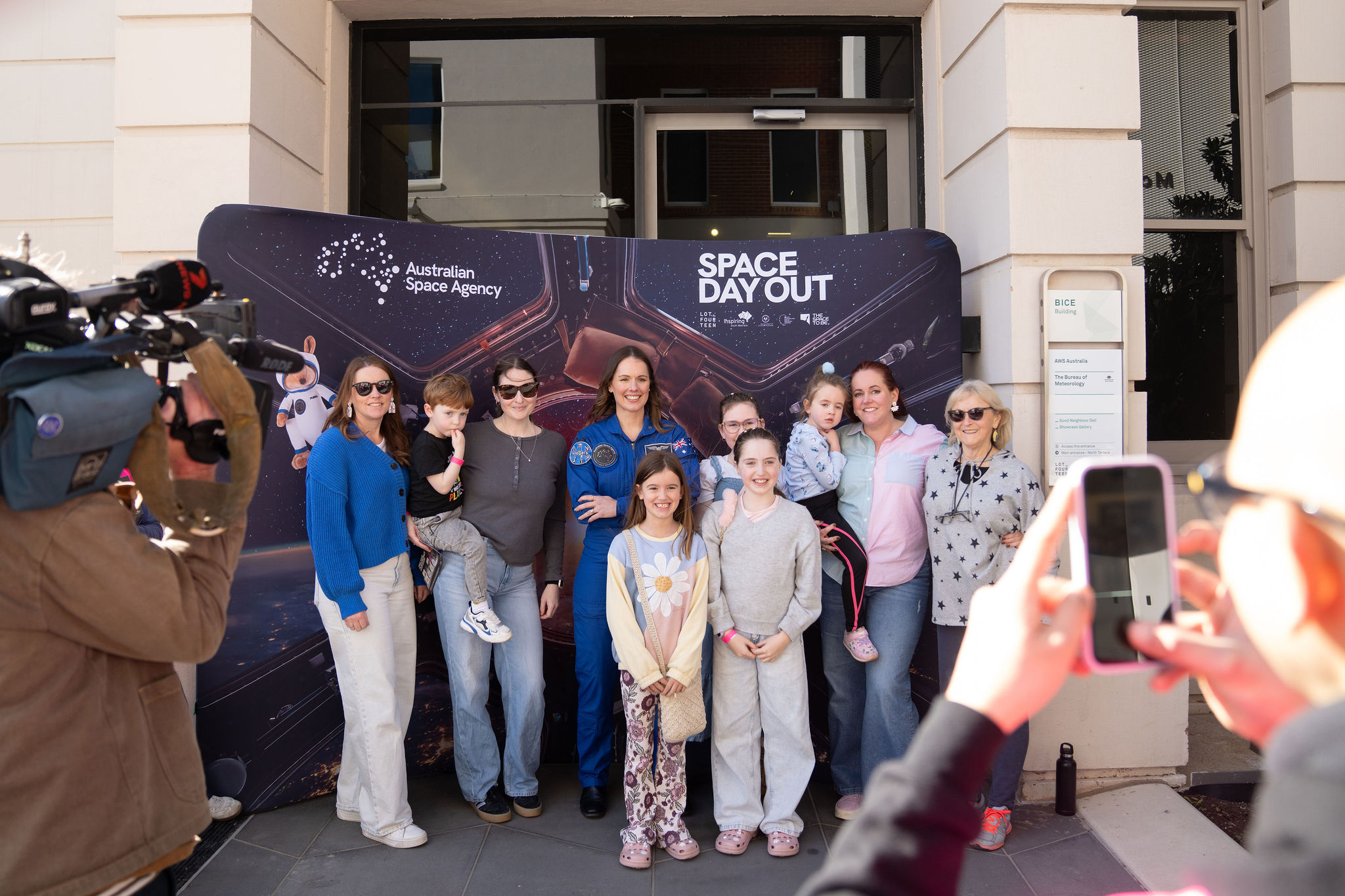 Space enthusiasts at Space Day Out 2026 with Aussie astronaut Katherine Bennell-Pegg 