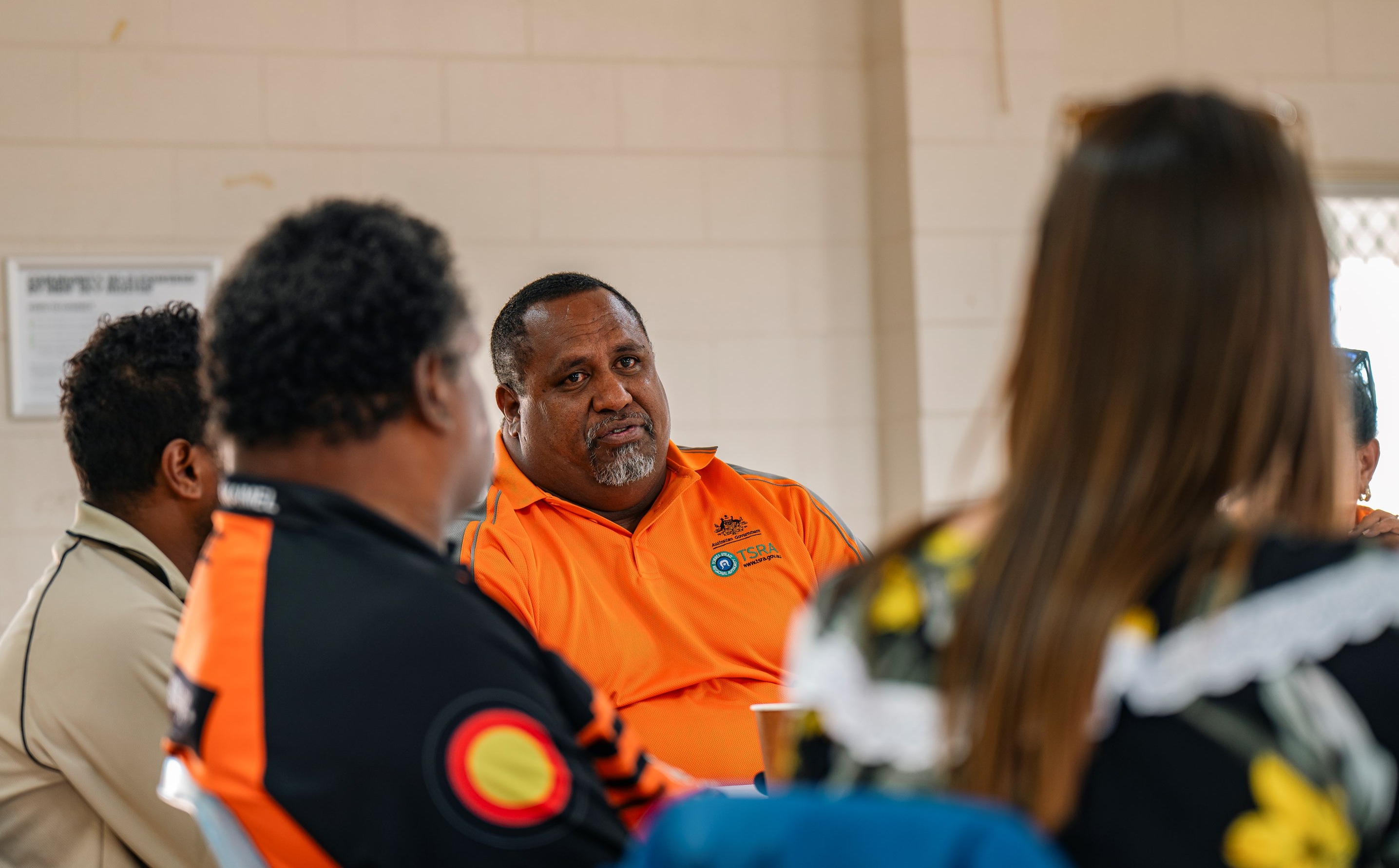 Aussie astronaut Katherine Bennell-Pegg at a community event in the Torres Strait