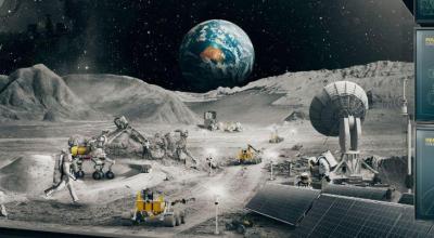Render of Moon base