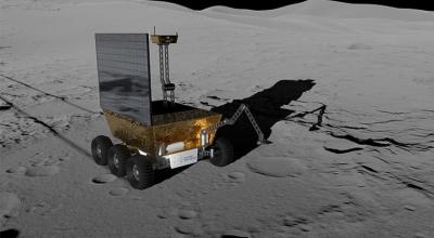 Artist’s impression of an Australian-made rover exploring the lunar surface.