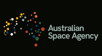 Australian Space Agency Brand with dot art Australia map
