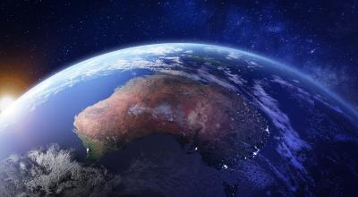 View of Australia from space