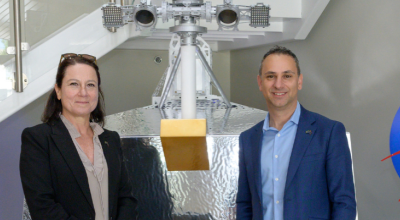  Chief Technology Officer Aude Vignelles Agency Head Enrico Palermo (L-R)