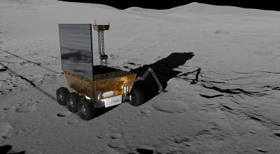 An illustration of Australia's rover on the moon