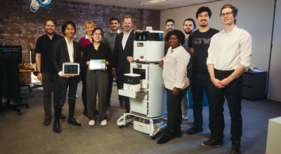 Team members with Minister Ed Husic