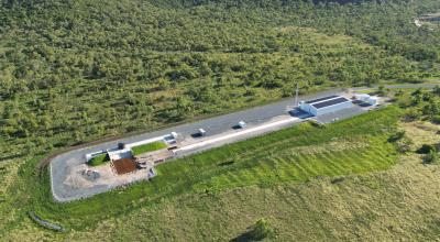 An aerial view of a launch facility in Australia.