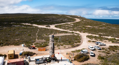 An aerial view of a launch facility in Australia.