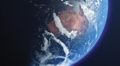 A view of earth from space