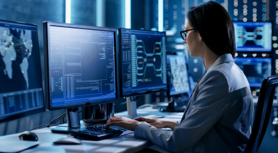 person working on a computer
