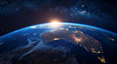 A view of earth from space