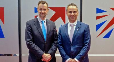 UK Space Agency CEO Dr Paul Bate and Head of the Australian Space Agency Enrico Palermo