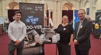 A group of people with space technology