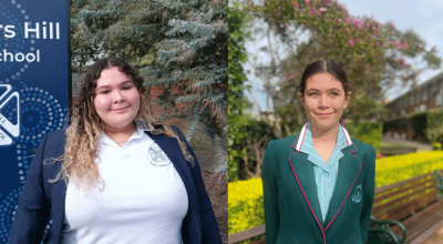 Headshots of two students Kaila Elias and Hayley Yousef