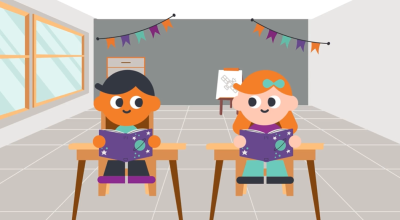 Animations of school students