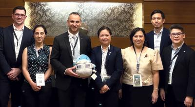 Australian Space Agency Head Enrico Palermo and Officer in Charge of the Philippine Space Agency, Dr Gay Jane Perez at APRSAF-31 Cebu, Philippines